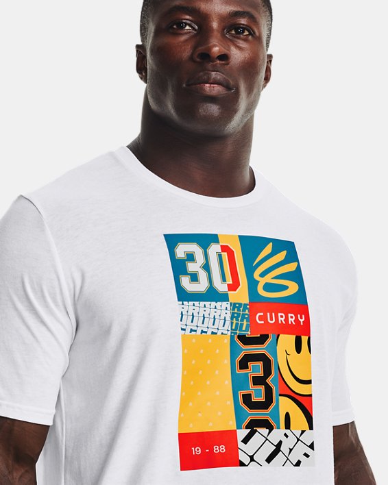 Men's Curry Graphic Short Sleeve T-Shirt, White, pdpMainDesktop image number 3